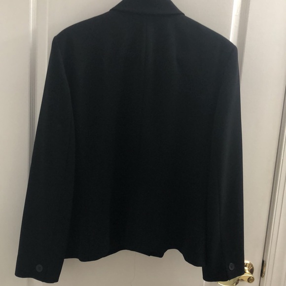Jones New York Platinum Button Front Blazer Black 16 - Picture 3 of 8
